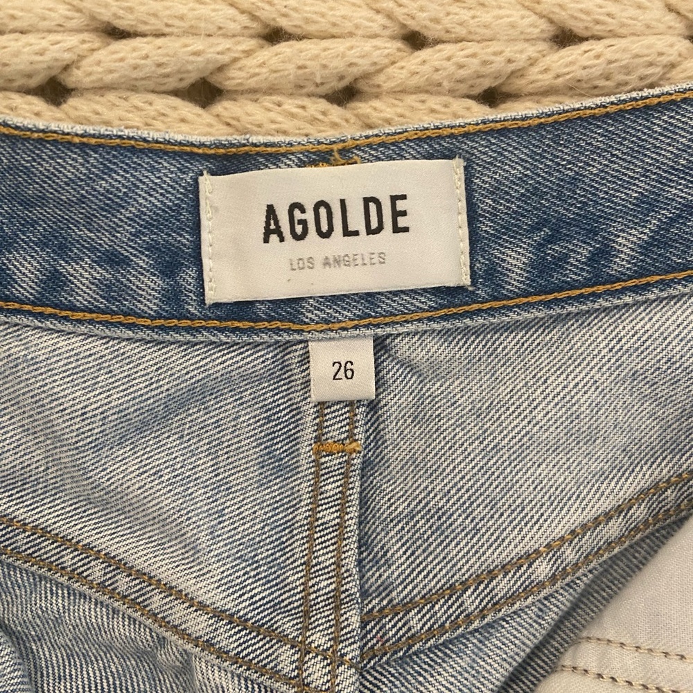 Agolde Parker Long Jean Shorts - Picture 4 of 4